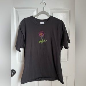 Teddy Fresh Black Tshirt with flower and bee embroidery
